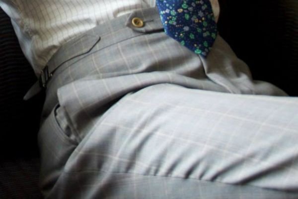 low rise trousers for suit